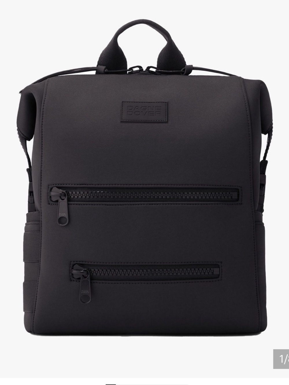 Dagne Dover Black Men's Backpack with Dual Front Zips